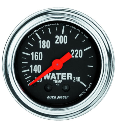 Autometer 2-1/16" Water Temperature, 120-240 °F, 12 Ft., Mechanical, Traditional 2433 Photo - Primary