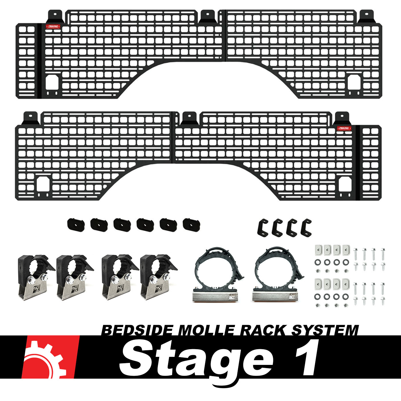 BuiltRight Industries 07-18 Chevrolet Silverado / GMC Sierra Std Bed Bedside Rack Sys - Stage 1 Kit 111004