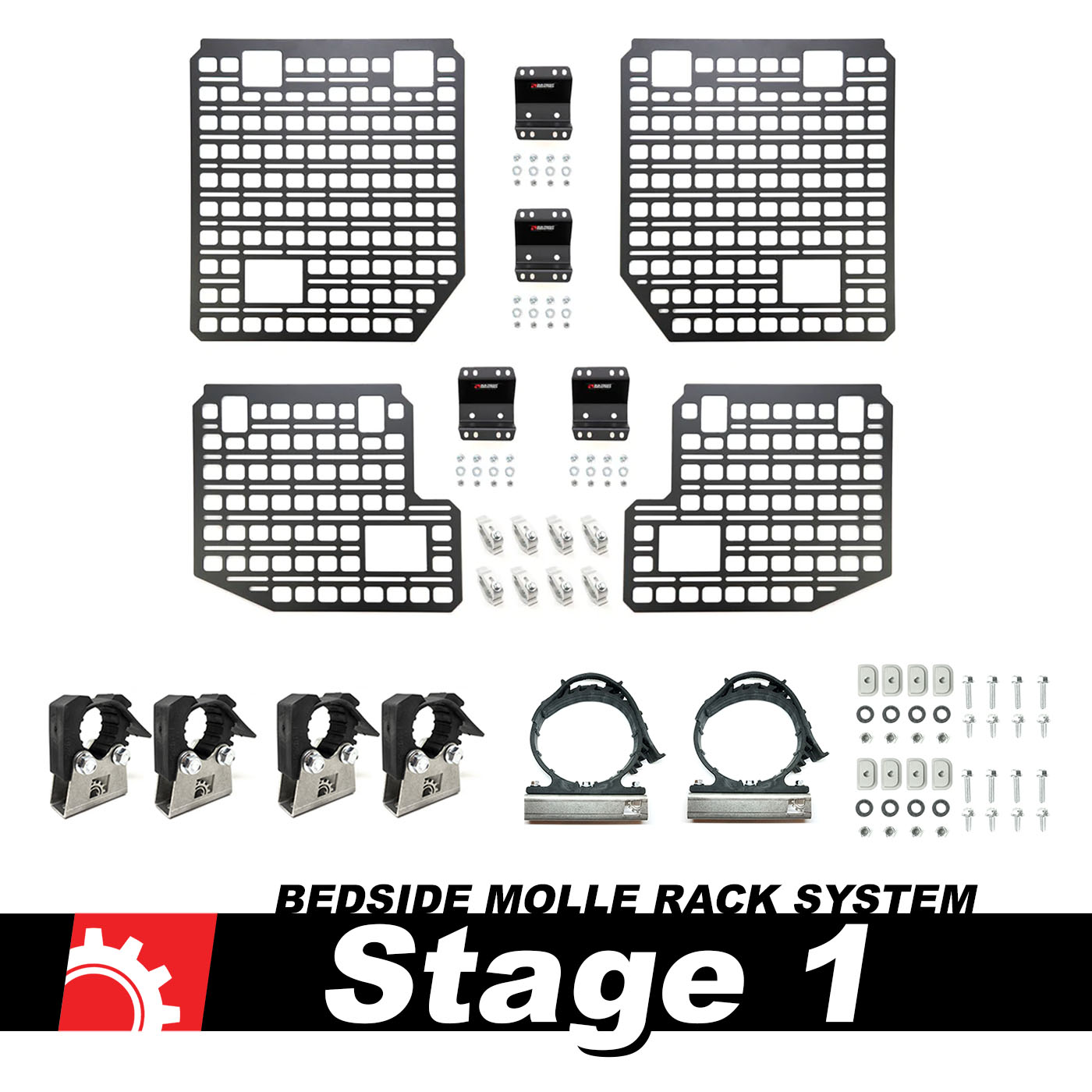 BuiltRight Industries 09-14 Ford F-150 (Incl. Raptor) Bedside Rack Sys - Stage 1 Kit 111010