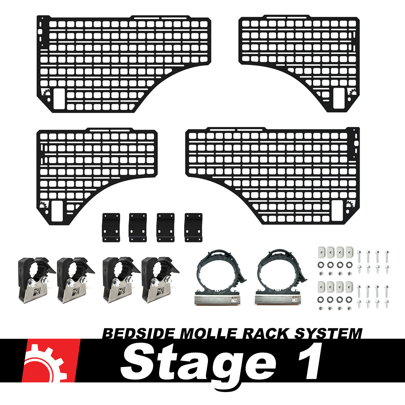 BuiltRight Industries 09-19 RAM 1500/2500 Std Bed Bedside Rack System - Stage 1 Kit 111015