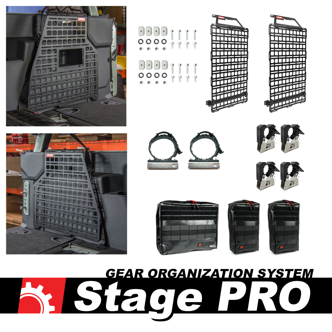 BuiltRight Industries 2021+ Ford Bronco 2dr Gear Organization System - Pro Kit 111034