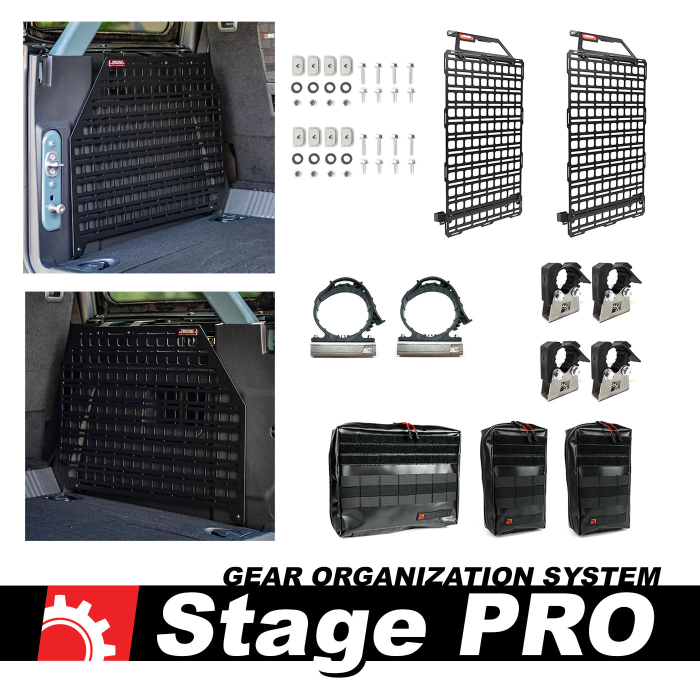 BuiltRight Industries 2021+ Ford Bronco 4dr Gear Organization System - Pro Kit 111035