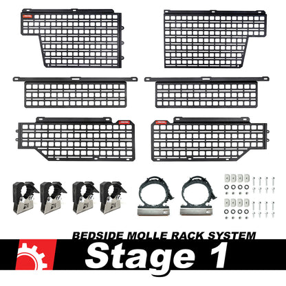BuiltRight Industries Toyota Tacoma Bedside Rack System - Stage 1 Kit 111042
