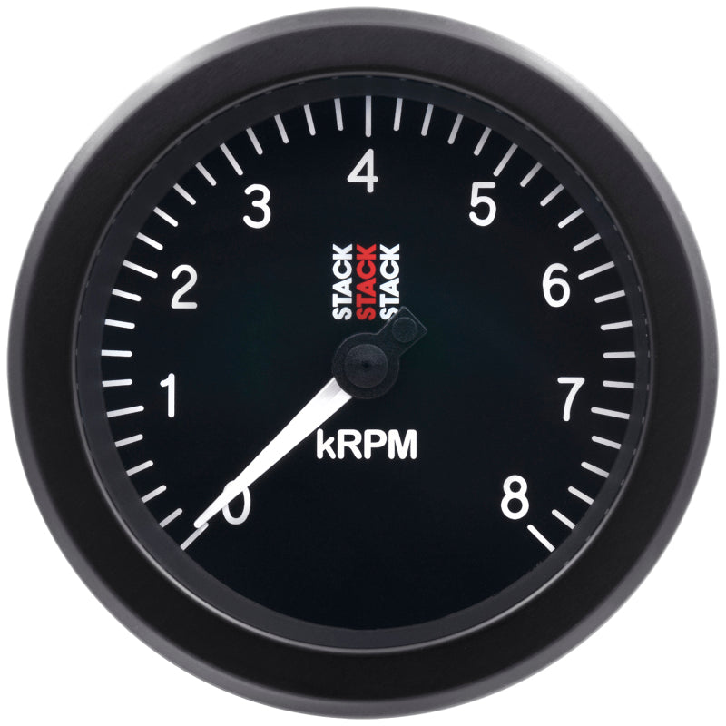 Autometer Stack Sport 88mm 0-8K RPM Tachometer - Black ST100-08 ST100-08 Photo - Primary
