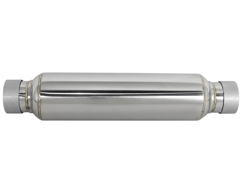 aFe MACH Force-Xp 304 Stainless Steel Resonator 2.5in Inlet/Outlet x 4in Dia x 15in Body x 19in L 49M10002 49M10002 Photo - Unmounted
