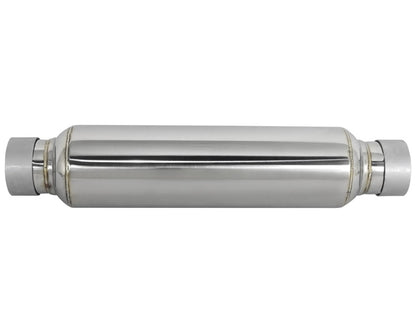 aFe MACH Force-Xp 304 Stainless Steel Resonator 2.5in Inlet/Outlet x 4in Dia x 15in Body x 19in L 49M10002 49M10002 Photo - Unmounted