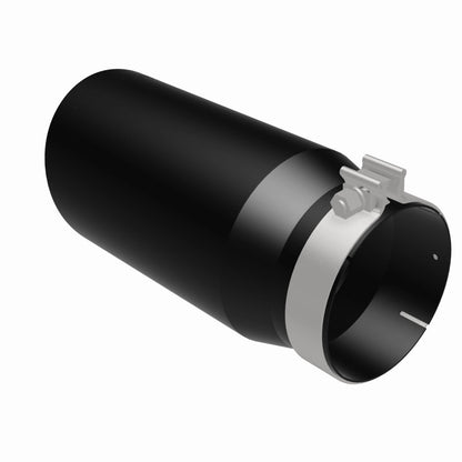 Magnaflow Tip Stainless Black Coated Single Wall Round Single Outlet 6in Dia 5in Inlet 13in L 35239 35239 360 Degree Image Set