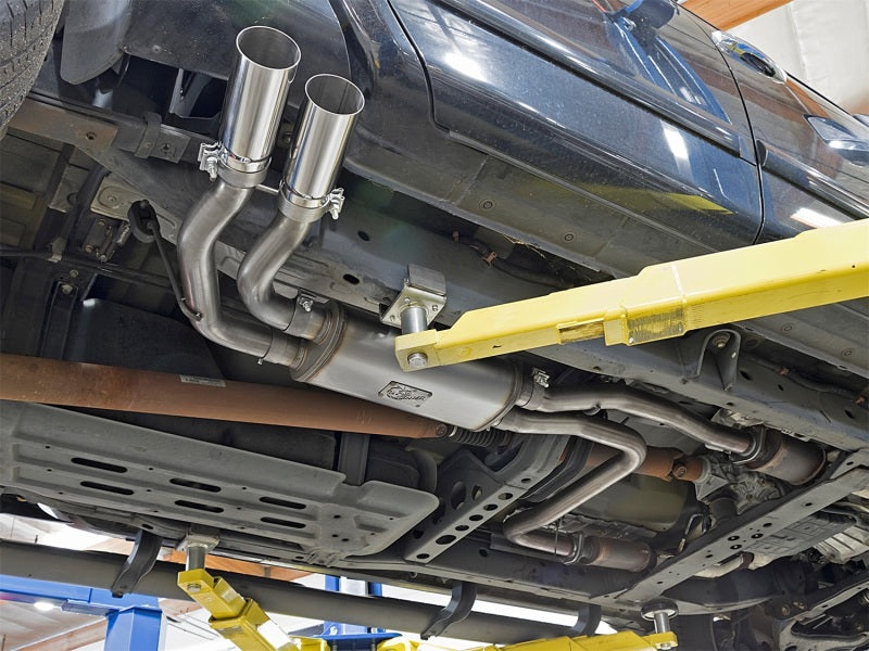 aFe Rebel Series 3in Stainless Steel Cat-Back Exhaust System w/Polished Ti 49-46124-P Photo - Mounted