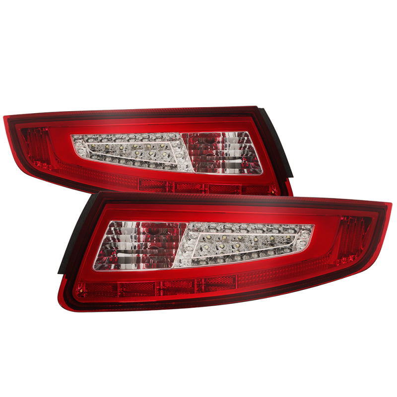 SPYDER xTune Porsche 911 997 05-08 Light Bar LED Tail Lights - Red Clear ALT-ON-P99705V2-LBLED-RC 9038631 9038631 Photo - Primary