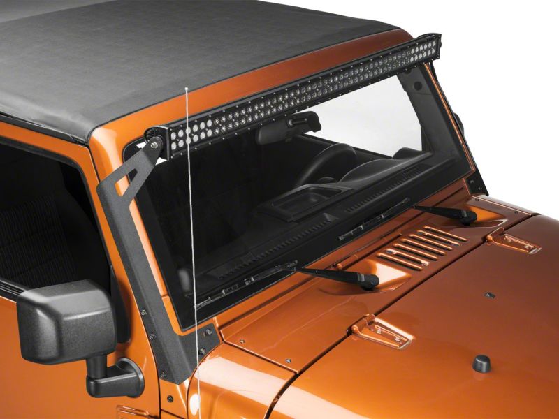 Raxiom 07-18 Jeep Wrangler JK 50-In LED Light Bar Windshield Mount J106743 J106743 Photo - Close Up