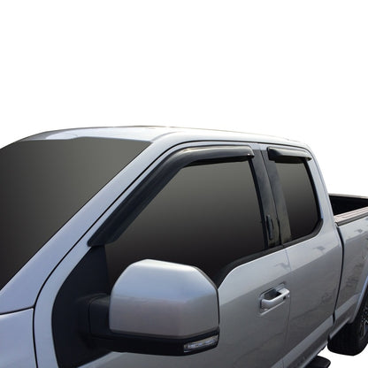 Westin 2015-2018 Ford F-150 SuperCab Wade Slim Wind Deflector 4pc - Smoke 72-37446 72-37446 Photo - Primary