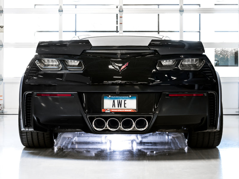 AWE Tuning 14-19 Chevy Corvette C7 Z06/ZR1 (w/o AFM) Touring Edition Axle-Back Exhaust w/Chrome Tips 3015-42133 3015-42133 Photo - Mounted