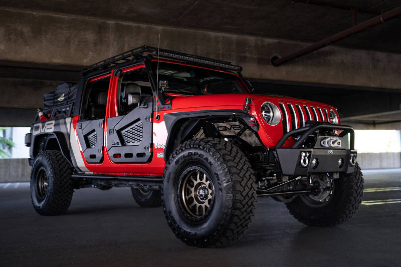 DV8 Offroad 18-22 Jeep Wrangler JL/JT Spec Series Half Doors - Front Set HDJL-02F HDJL-02F Photo - Unmounted