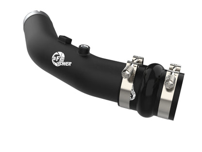 aFe 23-24 Ford F250/F350 Super Duty V8-6.7L BladeRunner 3 In. Aluminum Hot Charge Pipe- BLK 46-20688-B 46-20688-B Photo - Primary