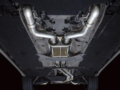 AWE Tuning 19-23 Audi C8 S6/S7 2.9T V6 AWD Track Edition Exhaust - Chrome Silver Tips 3020-42101 3020-42101 Photo - Mounted