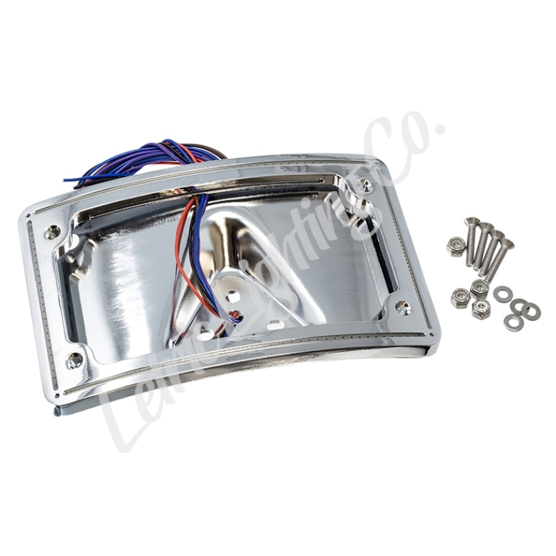 Letric Lighting 04-13 Sportster Perfect Plate Light Chrome Curved License Plate Frame LLC-CPPL-C2 LLC-CPPL-C2 Photo - Primary