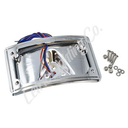 Letric Lighting 99-03 Sportster Perfect Plate Light Chrome Curved License Plate Frame LLC-CPPL-C1 LLC-CPPL-C1 Photo - Primary