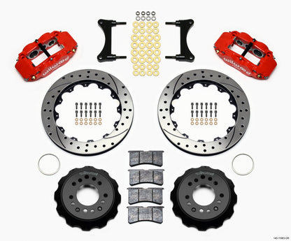 Wilwood Narrow Superlite 6R Front Hat Kit 12.88in Drill Red 93-96 Mazda RX7 140-11963-DR 140-11963-DR Photo - Primary