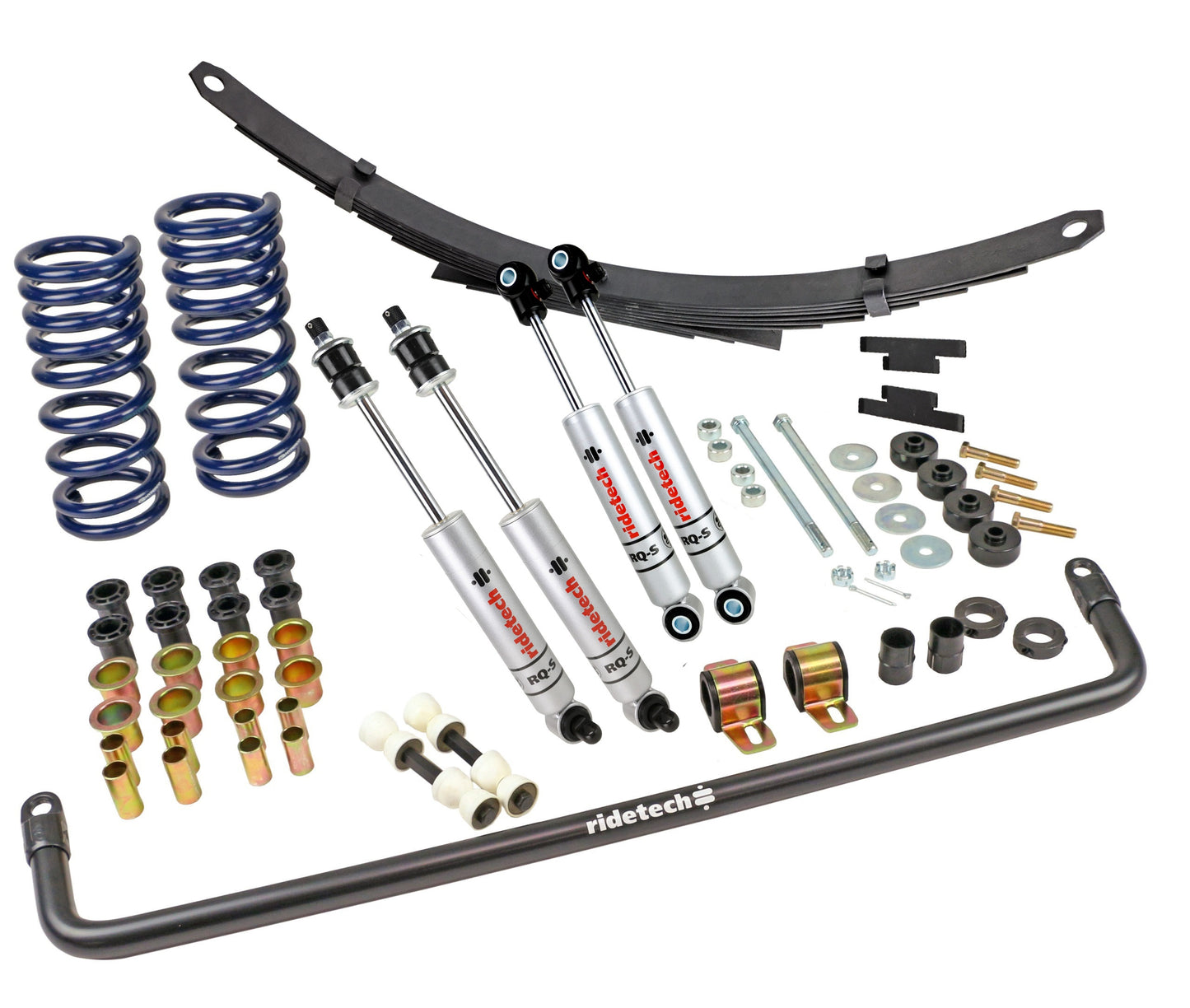 Ridetech 63-82 Chevrolet Corvette StreetGrip Suspension System w/ RQ-S Shocks & Steel Leaf Spring 11535023