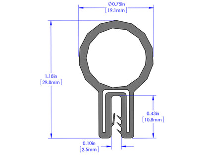 aFe MagnumFORCE Spare Parts Trim Seal Kit (1/16IN X 3/4IN) x 36IN L 59-10092 59-10092 Photo - Unmounted
