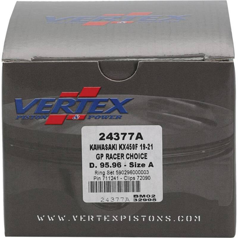 Vertex Pistons Vertex Piston 19-23 Kawasaki KX 450 F 450cc Forged GP Racers Choice Piston Kit 24377A 24377A Photo - Primary