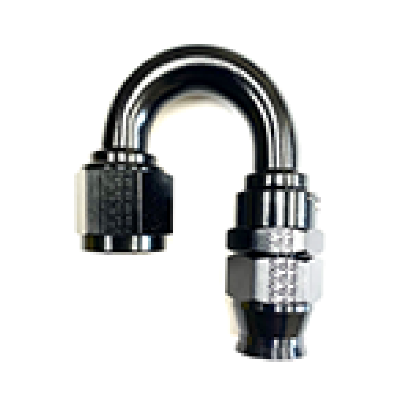 Fragola -6AN Real Street x 180 Degree 3/8 EFI Quick Disconnect Hose End Black 681806B-6QD 681806B-6QD Photo - Primary