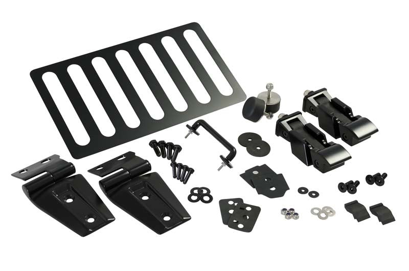 Kentrol 07-18 Jeep Wrangler JK Hood Kit - Powdercoat Black 50588 50588 Photo - Primary