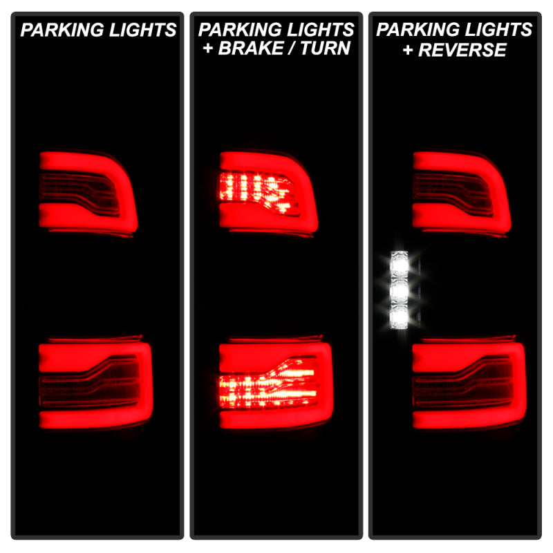 SPYDER Dodge RAM 1500 19-21 Factory LED Model LED Tail Lights - Red Clear ALT-YD-DR19LED-SEQ-BK 5088505 5088505 User 5