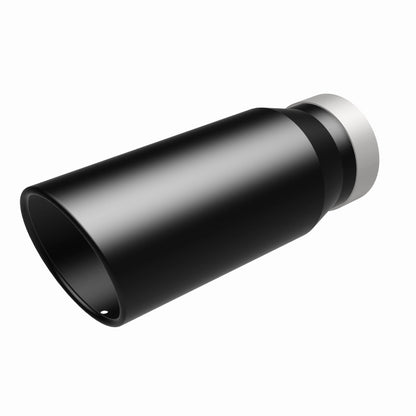 Magnaflow Tip Stainless Black Coated Single Wall Round Single Outlet 5in Dia 4in Inlet 13in L 35238 35238 360 Degree Image Set