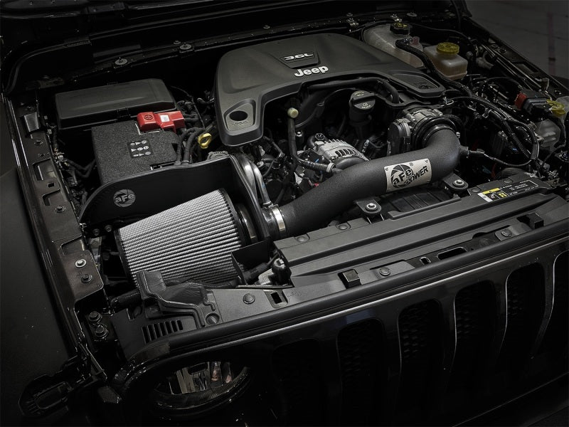 aFe Cold Air Intake System w/ 3in Black , Magnum FORCE Stage-2XP PRO DRY S 51-13002-B Photo - Mounted