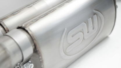 Stainless Works 2010-14 Ford Raptor Exhaust X-Pipe Turbo Resonator Front Passenger Rear Tire Exit FTR13CBFT FTR13CBFT Photo - Close Up