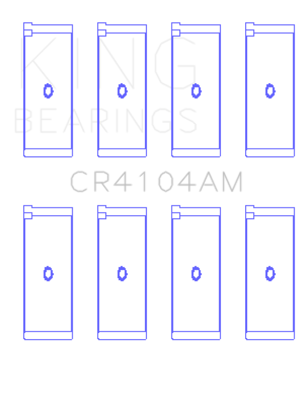 King Engine Bearings Audi Abb/Abm/Adp/Pp/Rn (Size +0.75mm) Connecting Rod Bearing Set CR4104AM0.75 CR4104AM0.75 Photo - Primary