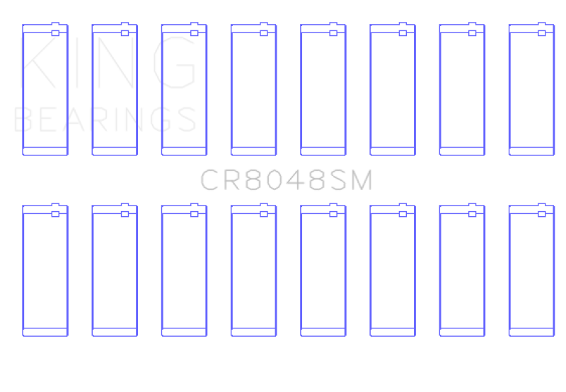 King Chrysler V8 / 5.7L / 6.1L / 6.4L Hemi Standard Rod Bearing Set (O/S Housing +.002in) CR8048SM CR8048SM Photo - Primary