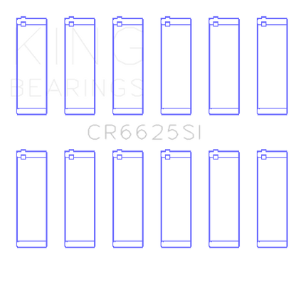 King Engine Bearings ChevrolET 262 (Size +0.75mm) Connecting Rod Bearing Set CR6625SI0.75 CR6625SI0.75 Photo - Primary