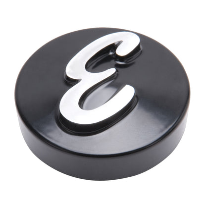 Edelbrock  "E" Air Cleaner Nut, 2-1/8" Diameter, Black w/ Raw Alum. 4271 Photo - Primary