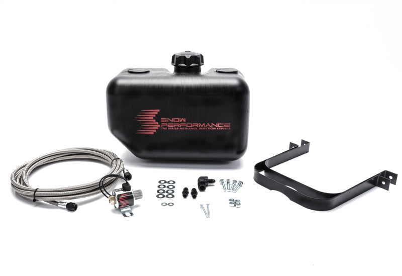 Snow Performance Water Tank Upgrade 2.5gal Braided SS Line w/Bracket/Solenoid/Hose/Fittings SNO-40014-BRD SNO-40014-BRD Photo - Primary