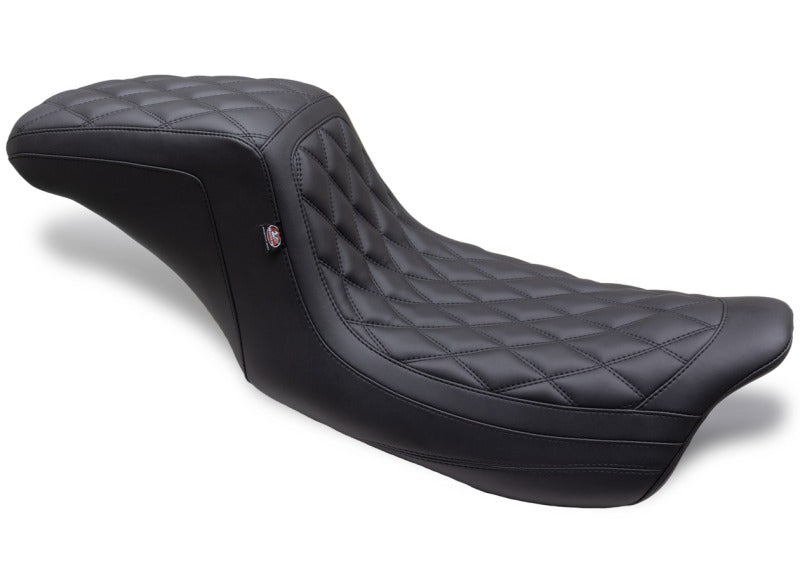 Mustang Motorcycle Mustang 08-24 HD FL Touring Double Diamond Squareback 1PC Seat - Black 75299 75299 User 1