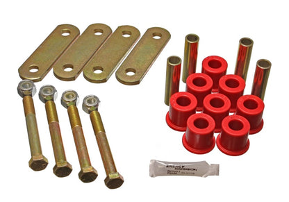 Energy Suspension Frame Shackle Bushing Set Red Ford Mustang Base 1964-1973 4.2136R Photo - Primary