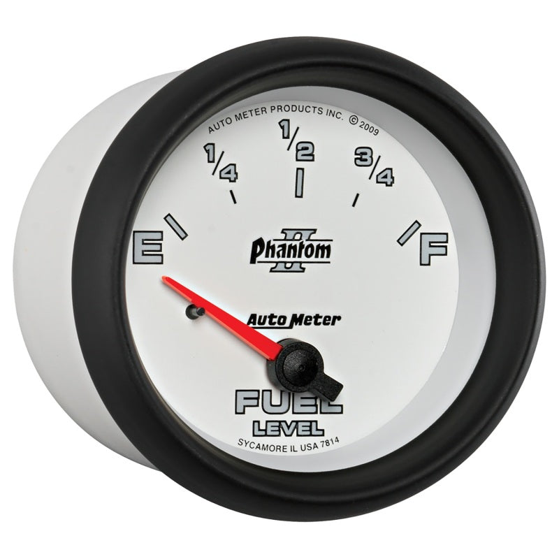 Autometer Gauge, Fuel Level, 2 5/8", 0E to 90F, Elec, Phantom II 7814 User 5