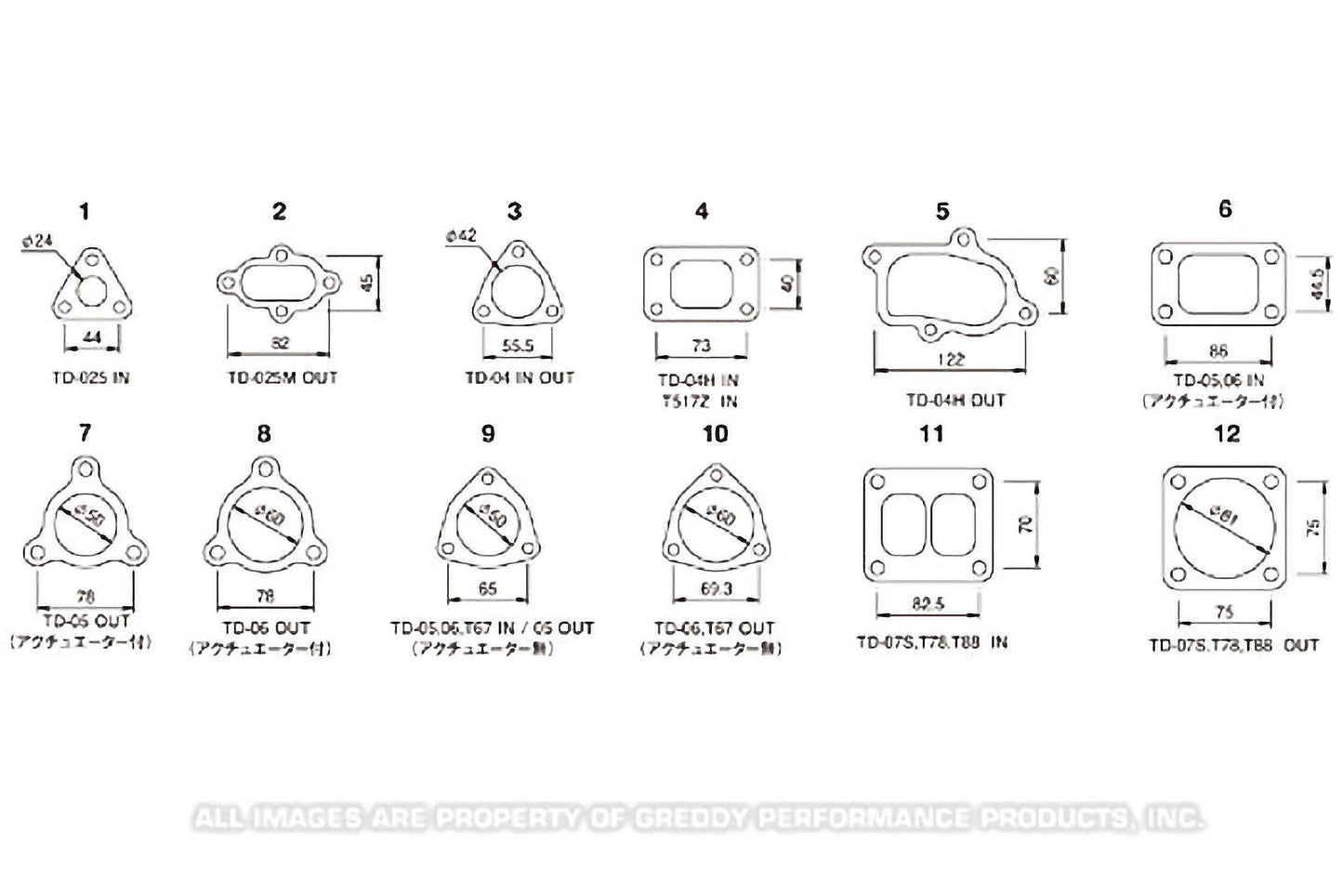 GReddy TD TURBO INLET/OUTLET GASKET TDO4H 11900120