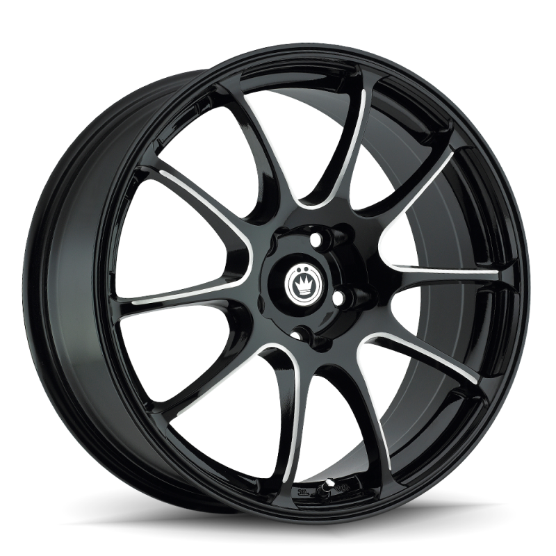 Konig Illusion Wheel Black/Ball Cut Machine 17X7 +40 5X114.3 IL77514405 Photo - Primary