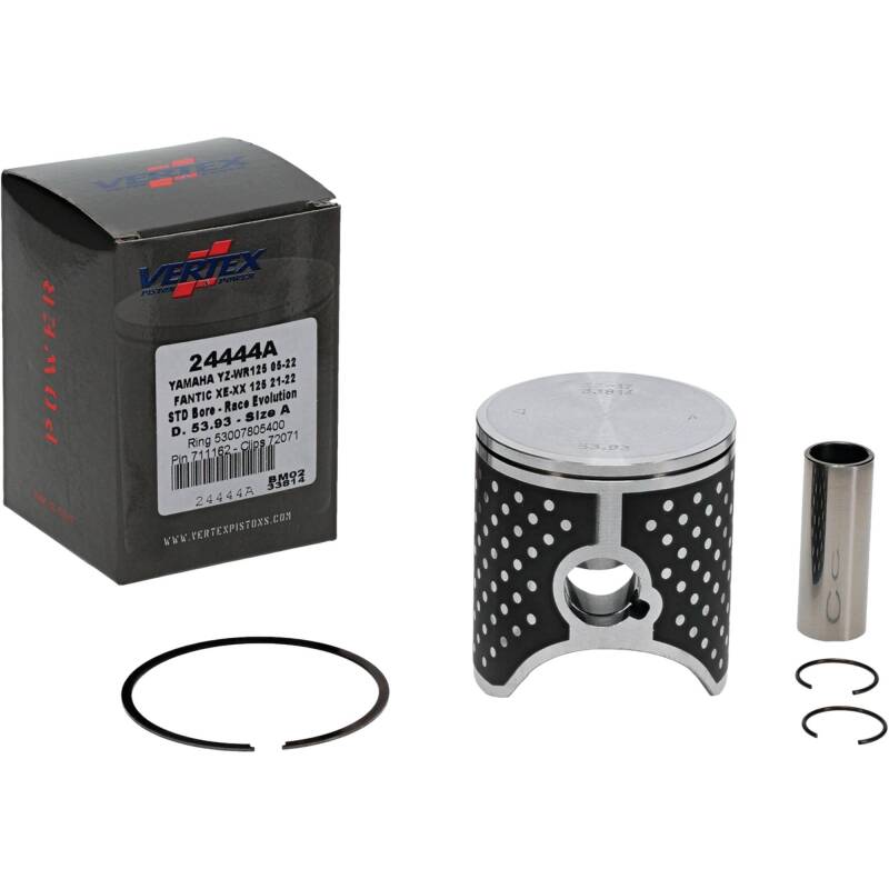 Vertex Pistons Vertex Piston 21-23 Fantic Motor XE 125 125cc Cast Race Evolution Piston Kit 24444A 24444A Photo - Primary