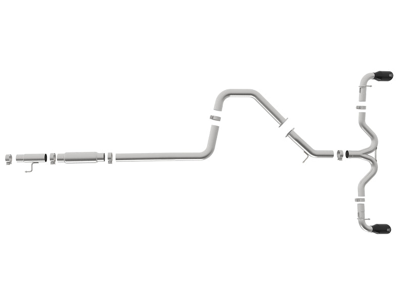 aFe Takeda 3-2.5in 304 SS Cat-Back Exh System w/Black Tips 2018 Hyundai Elantra GT Sport I4-1.6L (t) 49-37003-1B 49-37003-1B Photo - Unmounted