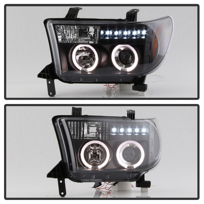 Spyder Toyota Tundra 07-133 Projector Headlights LED Halo LED Blk PRO-YD-TTU07-HL-BK 5012029 5012029 Photo - Unmounted