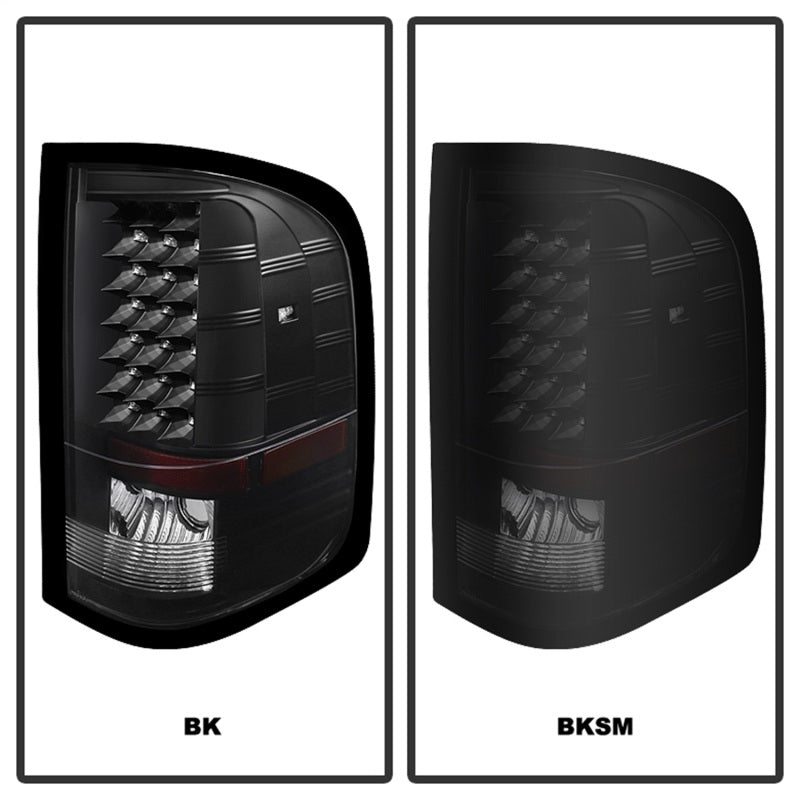SPYDER Xtune Chevy Silverado 07-13 LED Tail Lights Black Smoke ALT-JH-CS07-LED-BKSM 5077493 5077493 Photo - Unmounted
