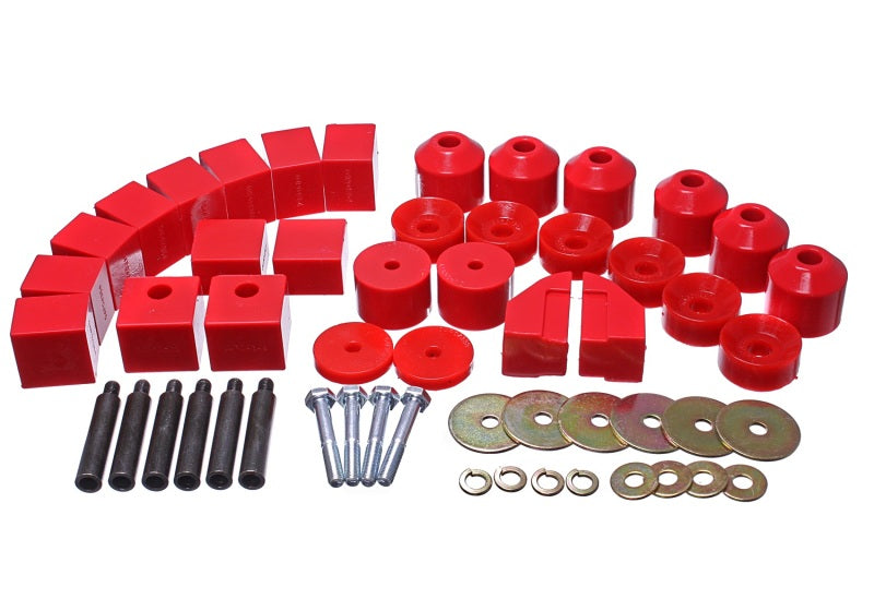 Energy Suspension 86-95 Suzuki Samurai Red 1in Lift Body Mount Set 1.4102R 1.4102R Photo - Primary