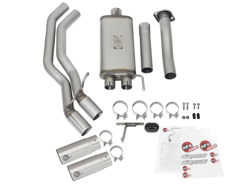aFe Cat Back Exhaust Polished - Ford F-150 15-16 49-43081-P Photo - Close Up