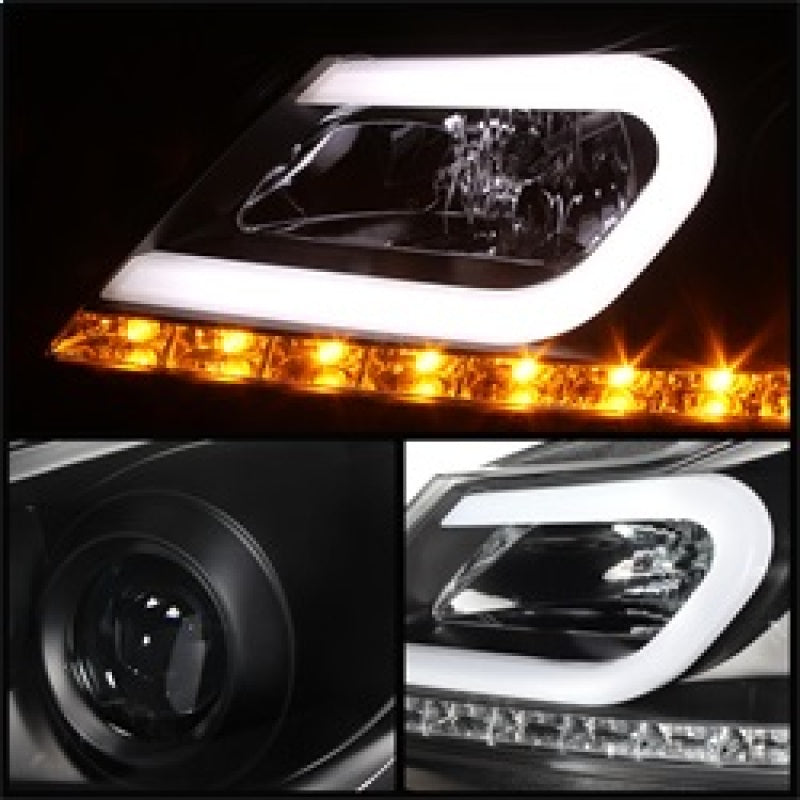 Spyder Mercedes Benz W204 C-Class 12-13 Projector Halogen Model- DRL Blk PRO-YD-MBW20412-DRL-BK 5074249 5074249 Photo - Unmounted