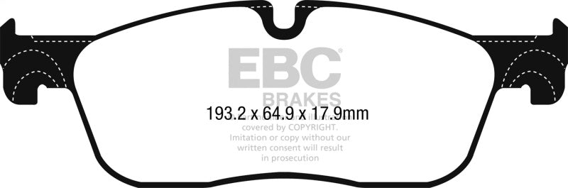 EBC 2016+ Jaguar F-Pace 2.0L TD (180) Greenstuff Front Brake Pads DP22251 DP22251 Photo - Primary