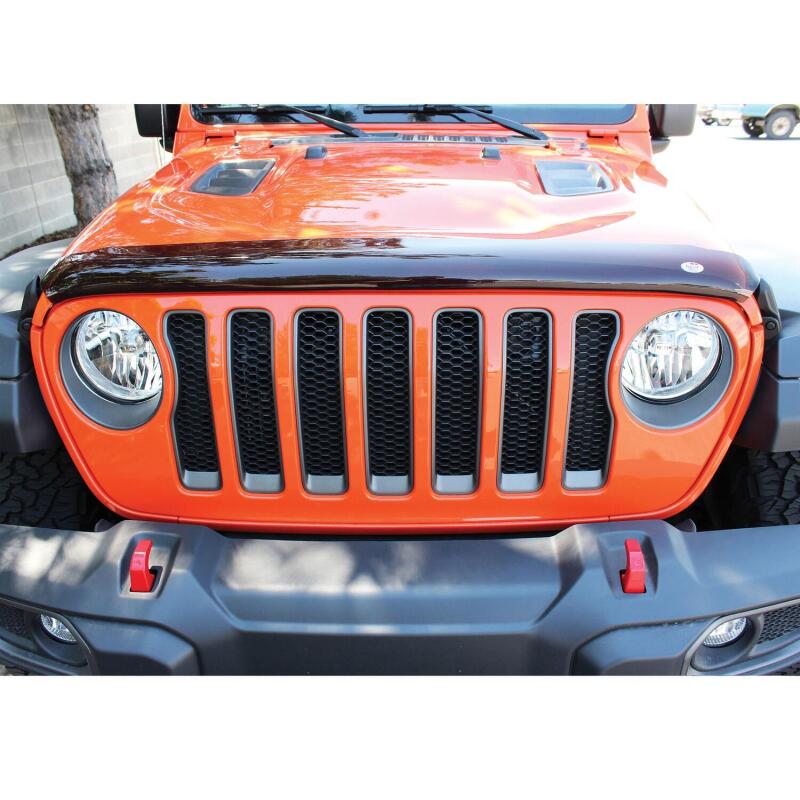 Westin 2018 Jeep Wrangler JL Wade Platinum Bug Shield - Smoke 72-90152 72-90152 Photo - Mounted